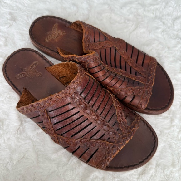 Freebird Boho Woven Leather Hippie Sandals - Picture 3 of 10